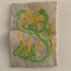 10/$10 - Vintage Embroidered Cat Patch